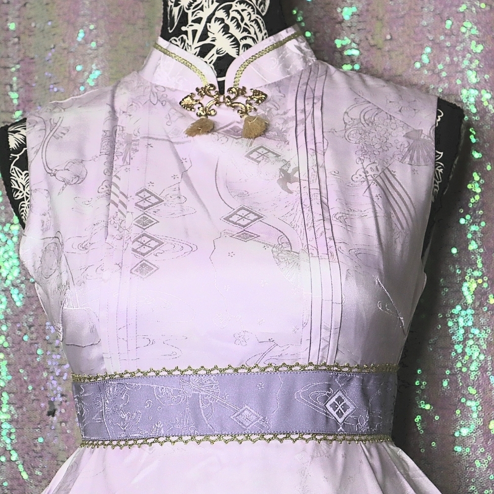 QI LOLITA DRESS 1/XXS Taobao IchigoMikou Fantastic Night JSK Lavender Purple NWT - Picture 11 of 16